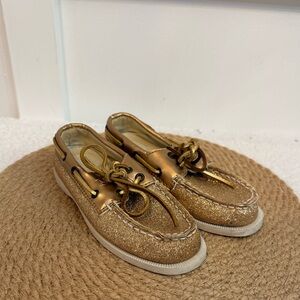 Sperry Topsider Gold Sparkle Shoes
